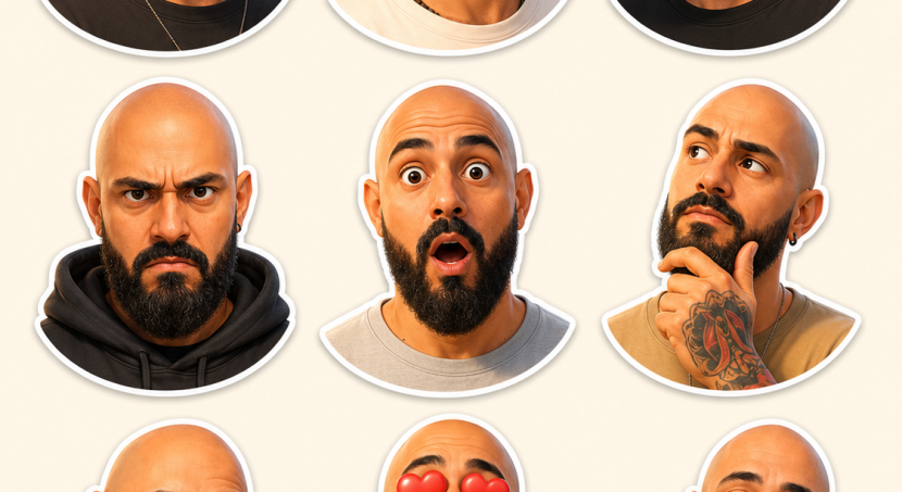 3D Stickers Set prompt